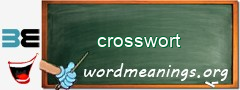 WordMeaning blackboard for crosswort